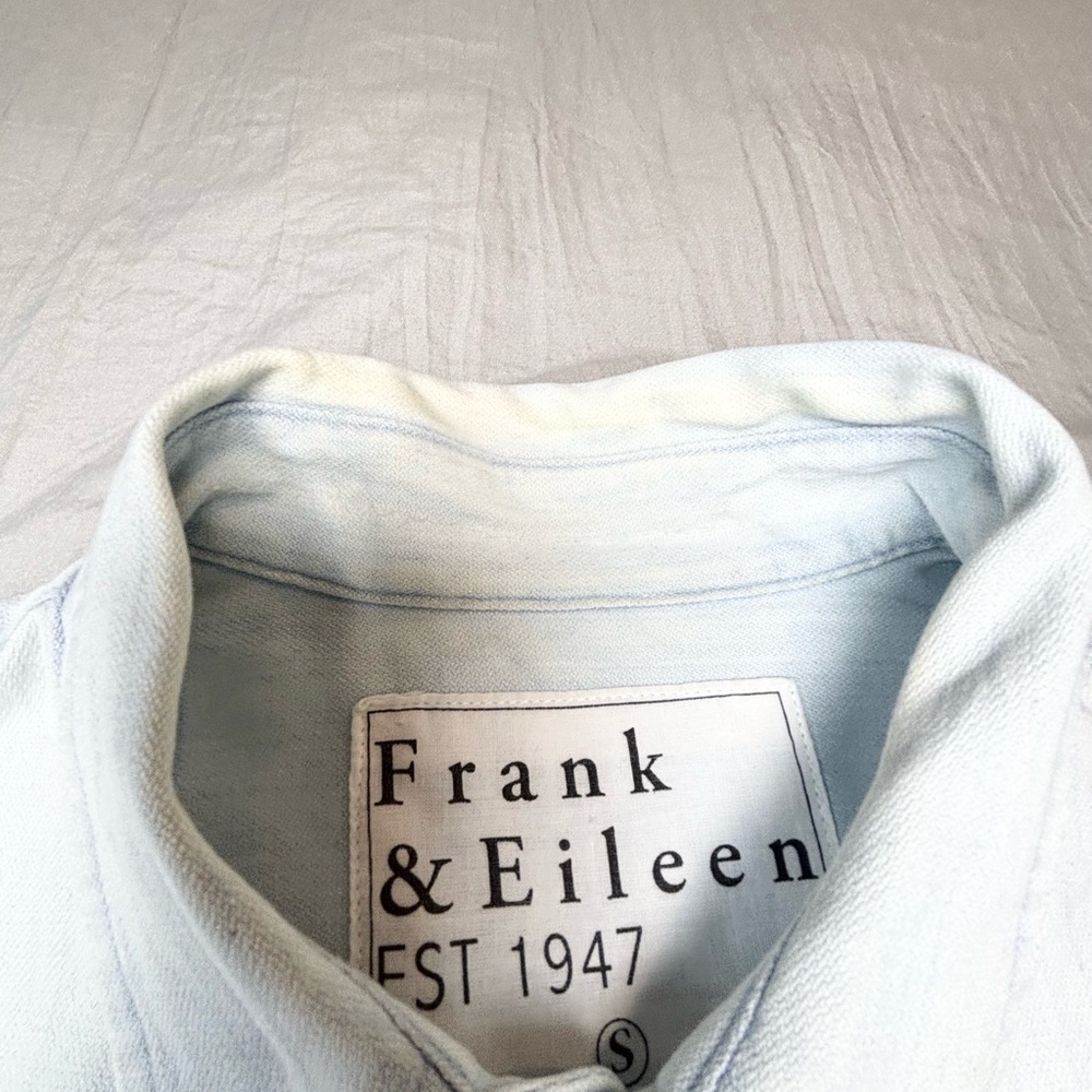 Frank & Eileen‎ Luke Shirt Chambray Button Up Men’s Small Blue - Picture 13 of 16